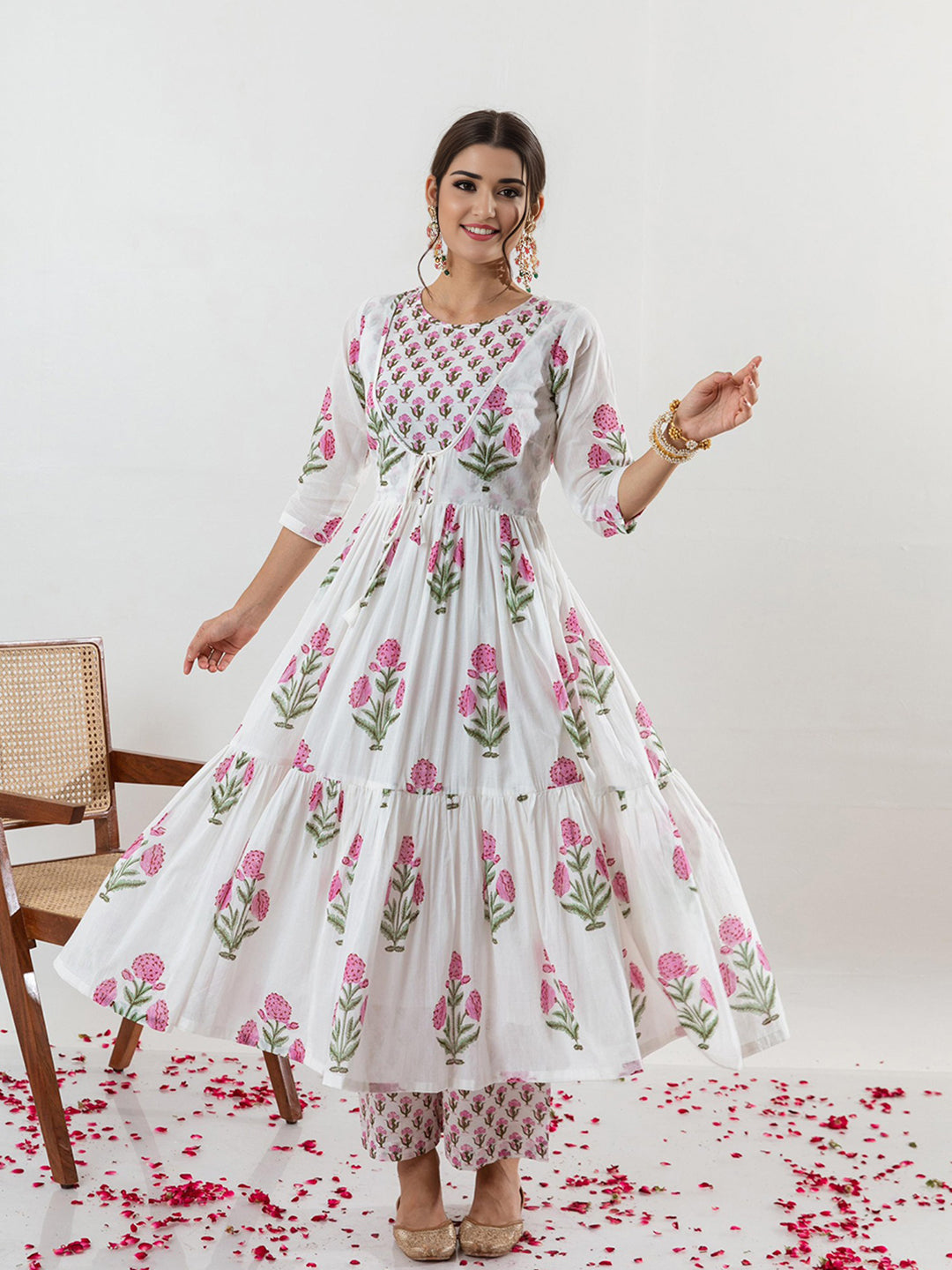 Pure Cotton Floral printed Kurta Set