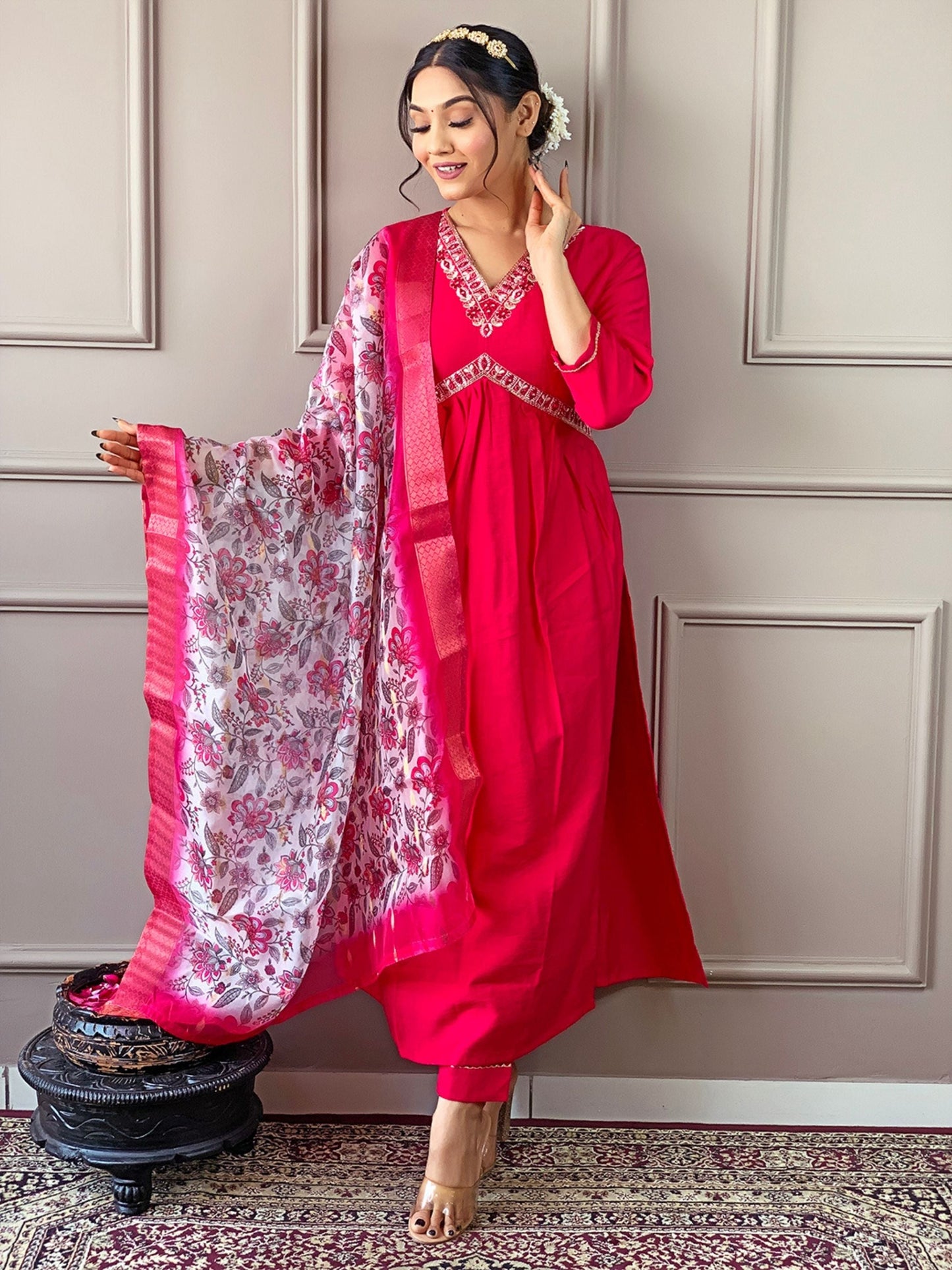 Chanderi Viscose Kurta Set