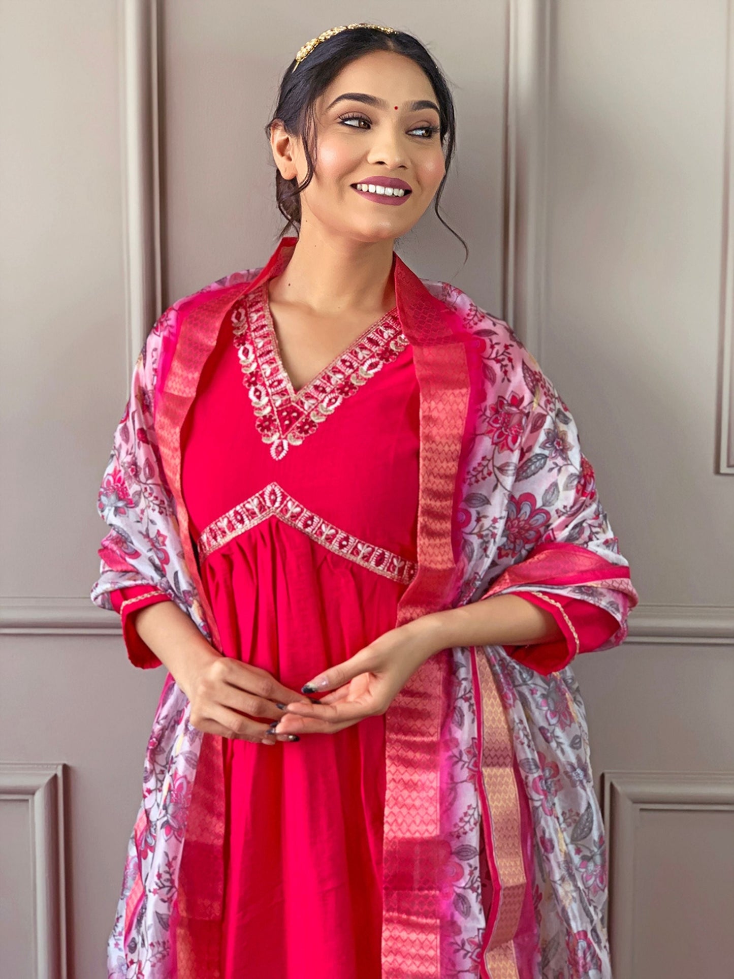 Chanderi Viscose Kurta Set